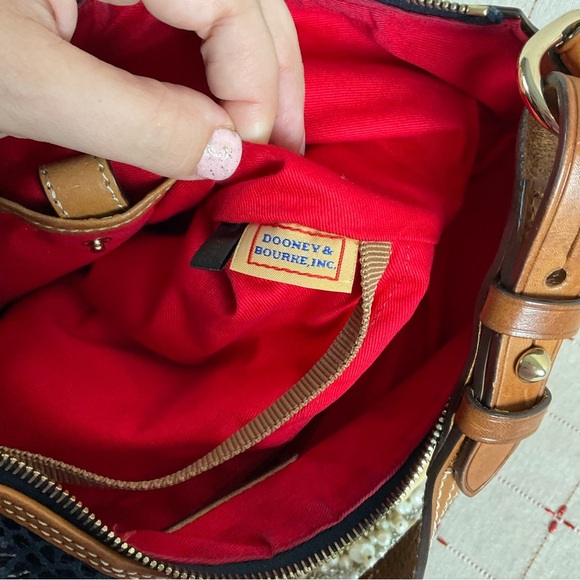 Vintage Dooney & Bourke Navy Snakeskin Leather Erica Hobo Shoulder Bag BS479 NV - Picture 11 of 15